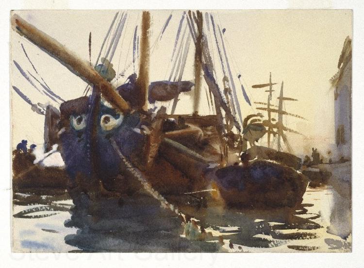 John Singer Sargent Venetian Boats Spain oil painting art